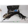 Image 1 : (10) Rubber Bungee Straps, Rachet Strap, Metal tool Bow w/ Chains, Coat Hooks, Misc.