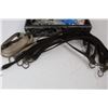 Image 2 : (10) Rubber Bungee Straps, Rachet Strap, Metal tool Bow w/ Chains, Coat Hooks, Misc.