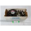 Image 1 : Box Of Pressure Gauges, Brass Air Tool Fittings, Misc.