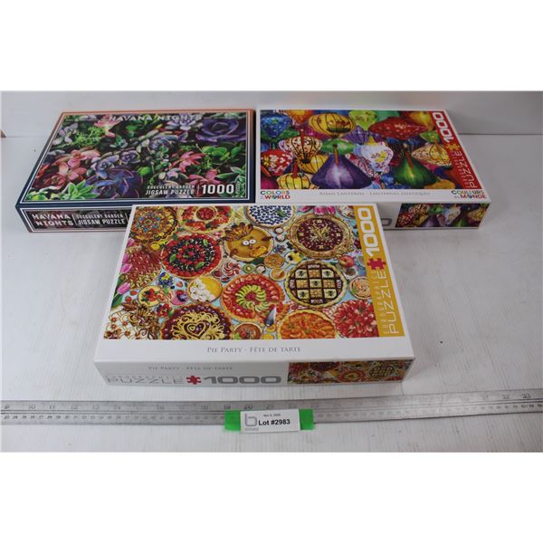 (3) 1000 Piece Jigsaw Puzzles