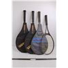 Image 1 : (2) Wilson's Adult Tennis Rackets w/ Case, Dunlop Adult Tennis Racket w/ Case, & Z Leader Midsize Te