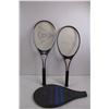 Image 2 : (2) Wilson's Adult Tennis Rackets w/ Case, Dunlop Adult Tennis Racket w/ Case, & Z Leader Midsize Te
