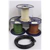Image 3 : (3) Drums of Northern Electric Electrical Cloth Coated Wiring, Drum of Cloth Coated Copper Wire, (2)