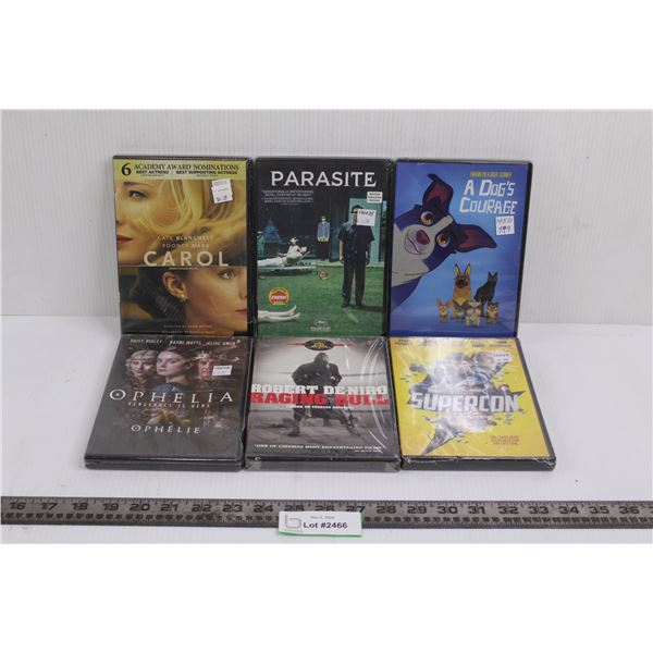 (6) DVDs: Carol, Parasite, Raging Bull, Misc. - Sealed