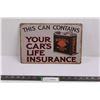 Image 1 : 11.75"x8" Metal Shell Motor Oil Wall Decoration