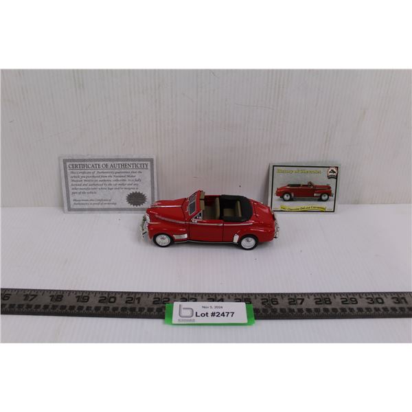 1941 Chevrolet Deluxe Convertible Model w/ Styrofoam Case & Certificate of Authenticity