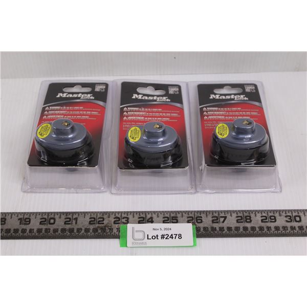 (3) Masterlock Locks w/ Keys - NIB