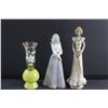 Image 2 : (2) Porcelain Figurines and Vase