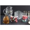Image 11 : Glass Pitcher, Glasses, Honey Jar, Bird Planters, Candy Dish and Decorative Plate