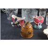 Image 4 : Glass Pitcher, Glasses, Honey Jar, Bird Planters, Candy Dish and Decorative Plate