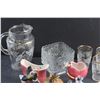 Image 5 : Glass Pitcher, Glasses, Honey Jar, Bird Planters, Candy Dish and Decorative Plate