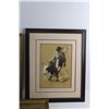 Image 2 : (3) Framed Prints - Floral & Cowboy Patterns 17'' x 14''