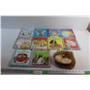Image 1 : Lion Handbag and (10) Kids Books - Winnie the Pooh, Old Mother Goose and Let Papa Sleep