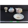 Image 1 : Candy Dishes, Egg Holder and Decorative Plate - Chipped