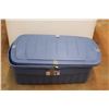 Image 2 : * Rubbermaid Large Jumbo Storage Tote with Lid 44'' x 16''