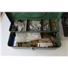 Image 2 : (2) Tool Boxes With Contents (Black Plastic 13" x 7" x 5", Green Metal 13.5" x 7" x 5" - As is)