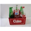 Image 2 : Plastic 2 Litre Glass Bottle Carrier with 6 Vintage Bottles