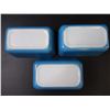 Image 5 : (3) Vintage Aqua Blue Refrigerator Dish-no lids