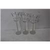 Image 4 : Myriad Images Candle Holder, (3) Clear Glass Candleholders