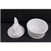 Image 2 : (2) Ceramic Hen On Nests, Ceramic Birds Basket Dish