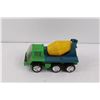 Image 2 : Toy Cars/Models: (2) Military Rovers, Tank, Cement Mixer, Stable Trailer, & Tonka Trailer - Some Wea