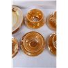 Image 4 : (4) Peach Luster Fire King Cups w/ Saucers And (4) Bowls, (4) Plates
