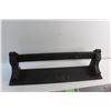 Image 2 : Wall Shelf and (2) Textured Black Straight Wide Pickets Sets