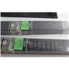 Image 4 : Wall Shelf and (2) Textured Black Straight Wide Pickets Sets