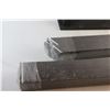 Image 7 : Wall Shelf and (2) Textured Black Straight Wide Pickets Sets