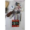 Image 1 : Canned Heat, Valve Grinding Compound, Coya Dye, Clove Oil, Label Maker, Tensioners, Hunting Knife Wi