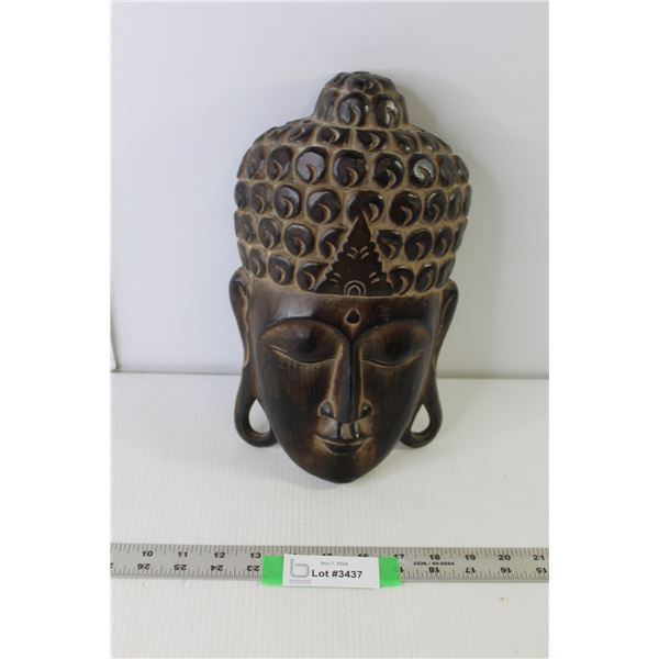 Religious Wall Art - Wood (Meditation - Hindu Theme?) 1' x 7"