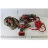 Image 1 : Tow Rope With Winch, Trouble Light (Works), Milwaukee Cordless Hammer Drill (No Battery Pack), Bavar