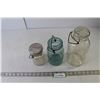 Image 1 : (3) Glass Canning Jars (2 have Lids)