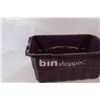 Image 2 : Purple Hard Plastic Shopping Basket & Clear Storage Tote (No Lid)