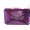 Image 3 : Purple Hard Plastic Shopping Basket & Clear Storage Tote (No Lid)