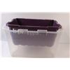 Image 4 : Purple Hard Plastic Shopping Basket & Clear Storage Tote (No Lid)
