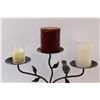 Image 2 : Candleholder & Various Sized Candles Lot