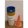 Image 1 : * (5) Five Gallon Buckets & Pylon