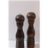Image 2 : (4) Wood Salt & Pepper Grinders - 12" Tall