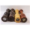 Image 4 : (4) Wood Salt & Pepper Grinders - 12" Tall