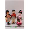 Image 1 : Indigenous & Asian Dolls on Stands - 10" Tall