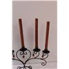 Image 4 : Five Candle Holder w/Candles - 17" Long