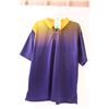 Image 1 : Purple & Yellow Collared Sport Shirt - Size XL