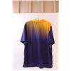 Image 3 : Purple & Yellow Collared Sport Shirt - Size XL
