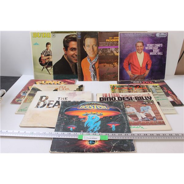 (12) Records: Boston, Pet Clark, Buddy Knox, The Beatles, Misc.
