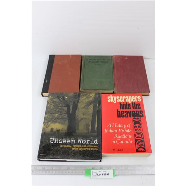 (5) Various Books On History, Kentucky Stand, Unseen World, Misc.