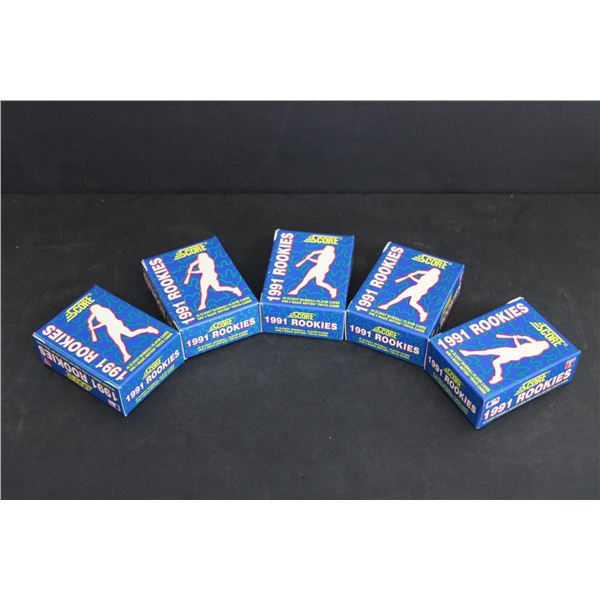 (5) Score 1991 Rookies Baseball Cards