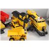 Image 2 : (5) Toy Trains, Toy Dump Truck and Bulldozer, Assorted Train Tracks
