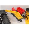 Image 3 : (5) Toy Trains, Toy Dump Truck and Bulldozer, Assorted Train Tracks