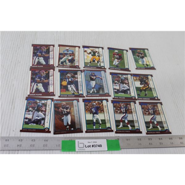 (15) Bowman Rookie Card Football Cards